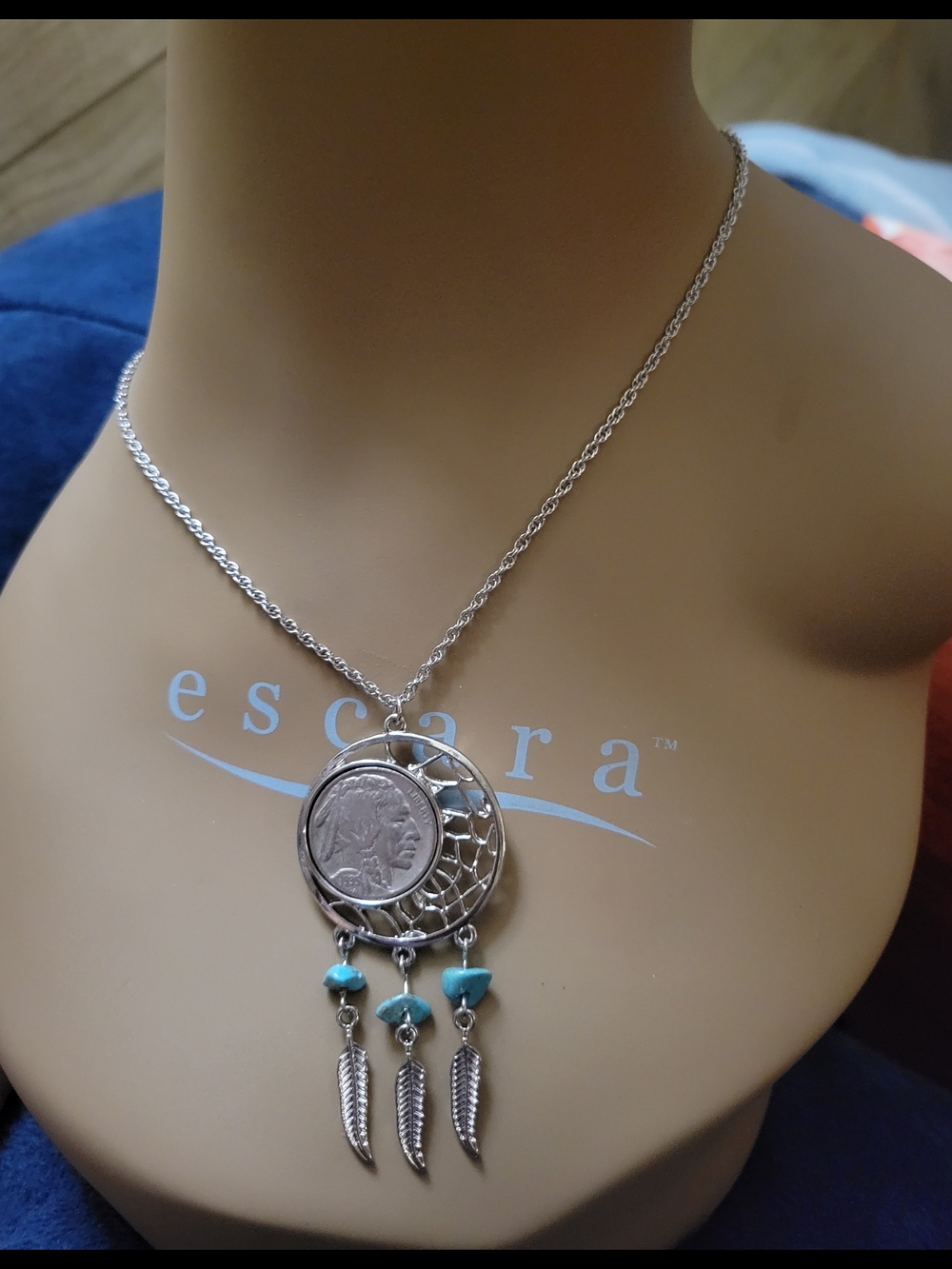 American Coin Treasures Buffalo Nickel Dreamcatcher Pendant Necklace